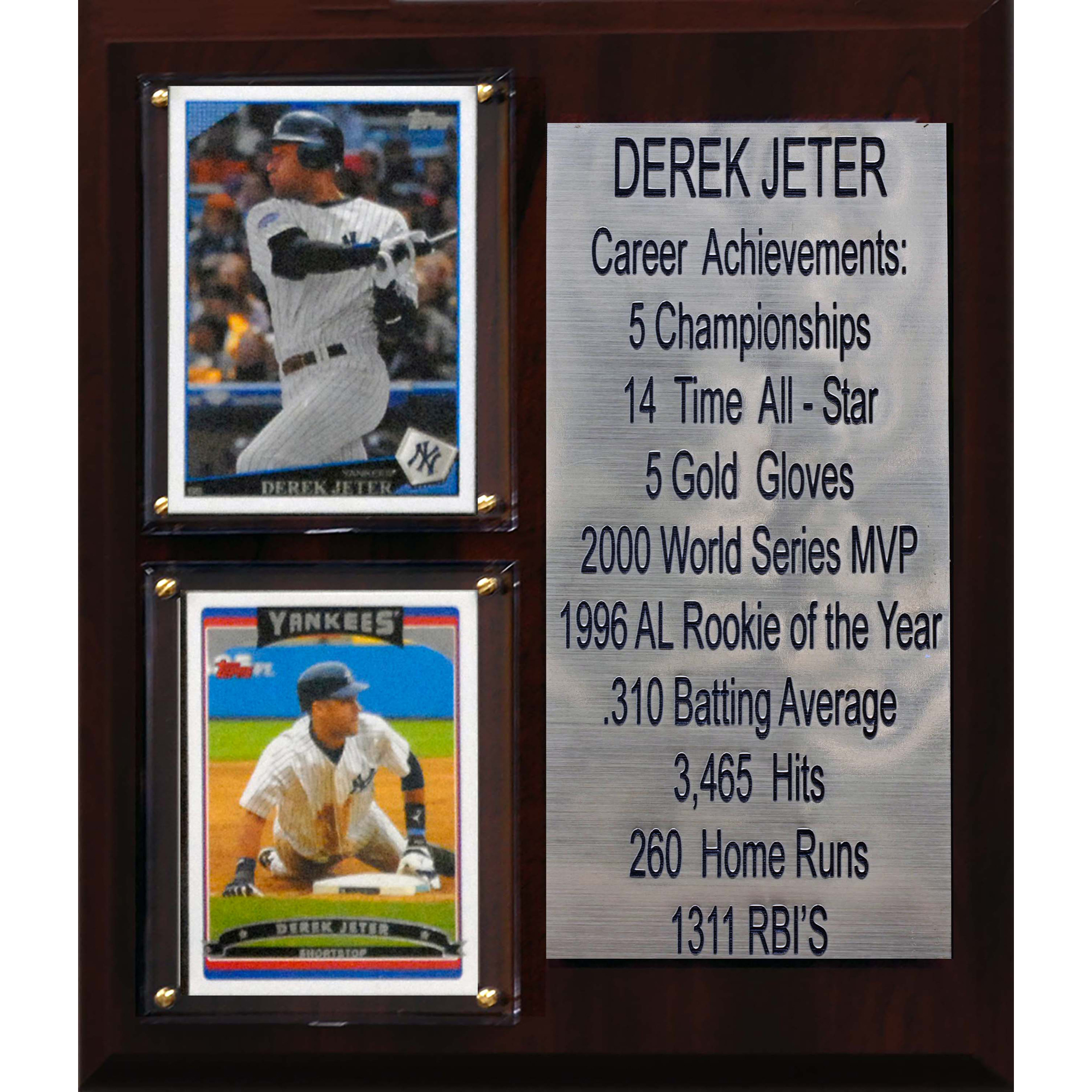 Derek Jeter New York Yankees 8” x 10” Plaque Derek Jeter New York Yankees 8” x 10” Plaque