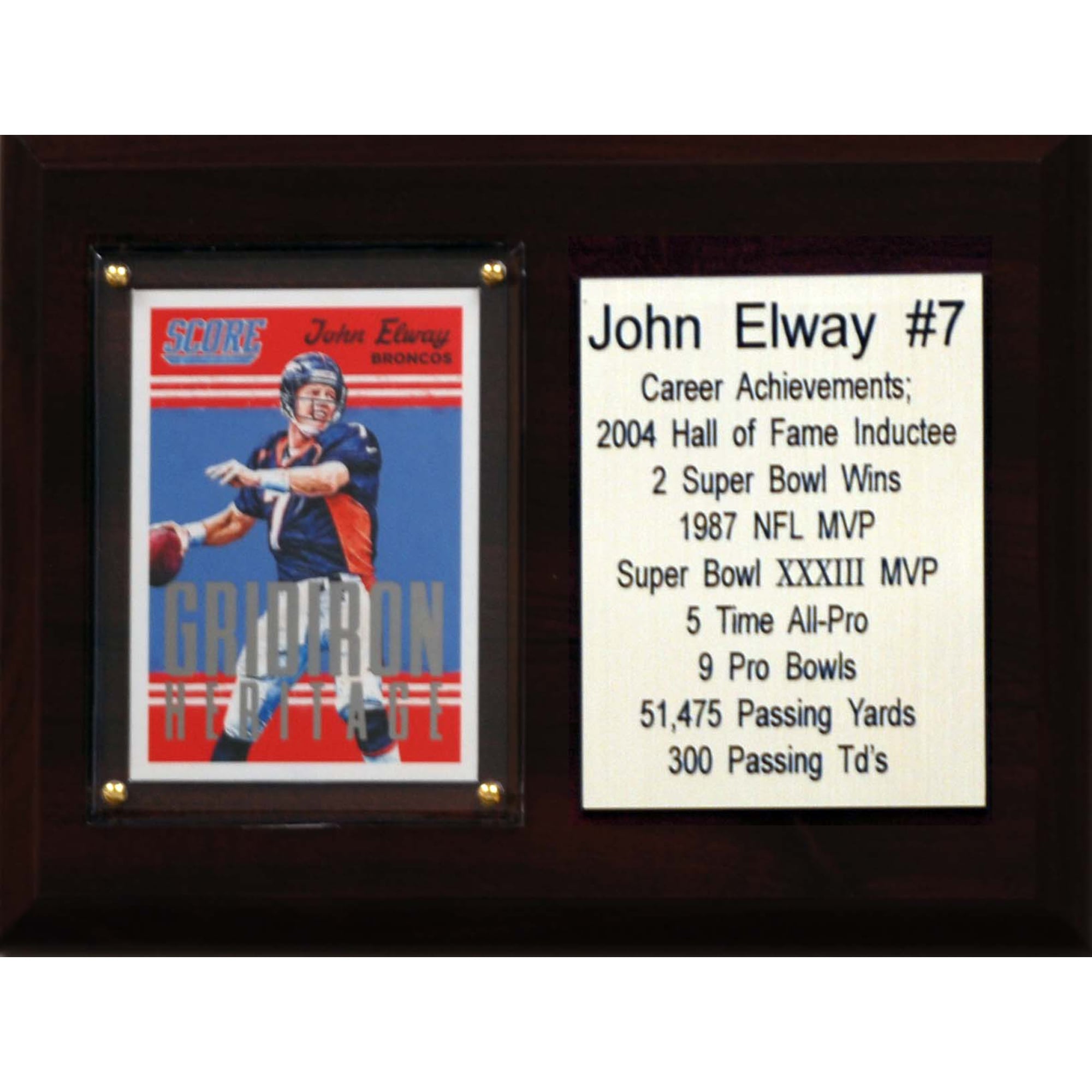 John Elway Denver Broncos 6” x 8” Plaque John Elway Denver Broncos 6” x 8” Plaque