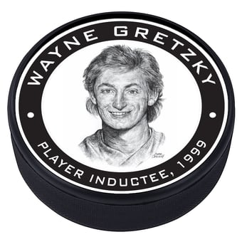 Wayne Gretzky NHL Hall of Fame Collection Puck