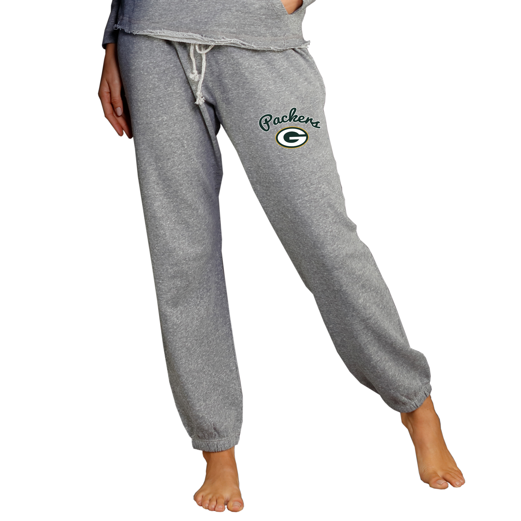 Football Fan Shop Officially Licensed Concepts Sport Ladies' Knit Jogger Pant - Packers - Gray/Grey