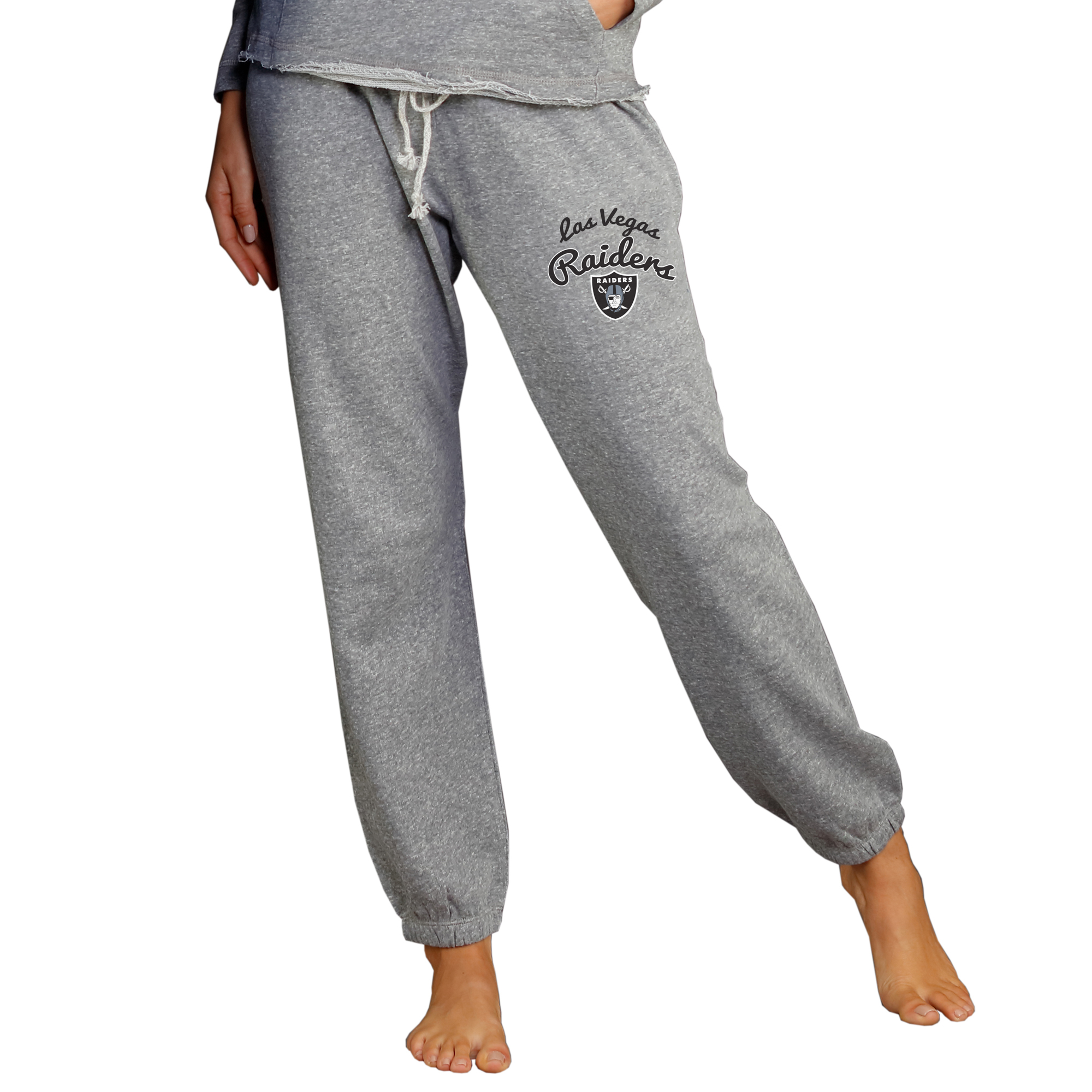 Football Fan Shop Officially Licensed Concepts Sport Ladies' Knit Jogger Pant - Raiders - Gray/Grey