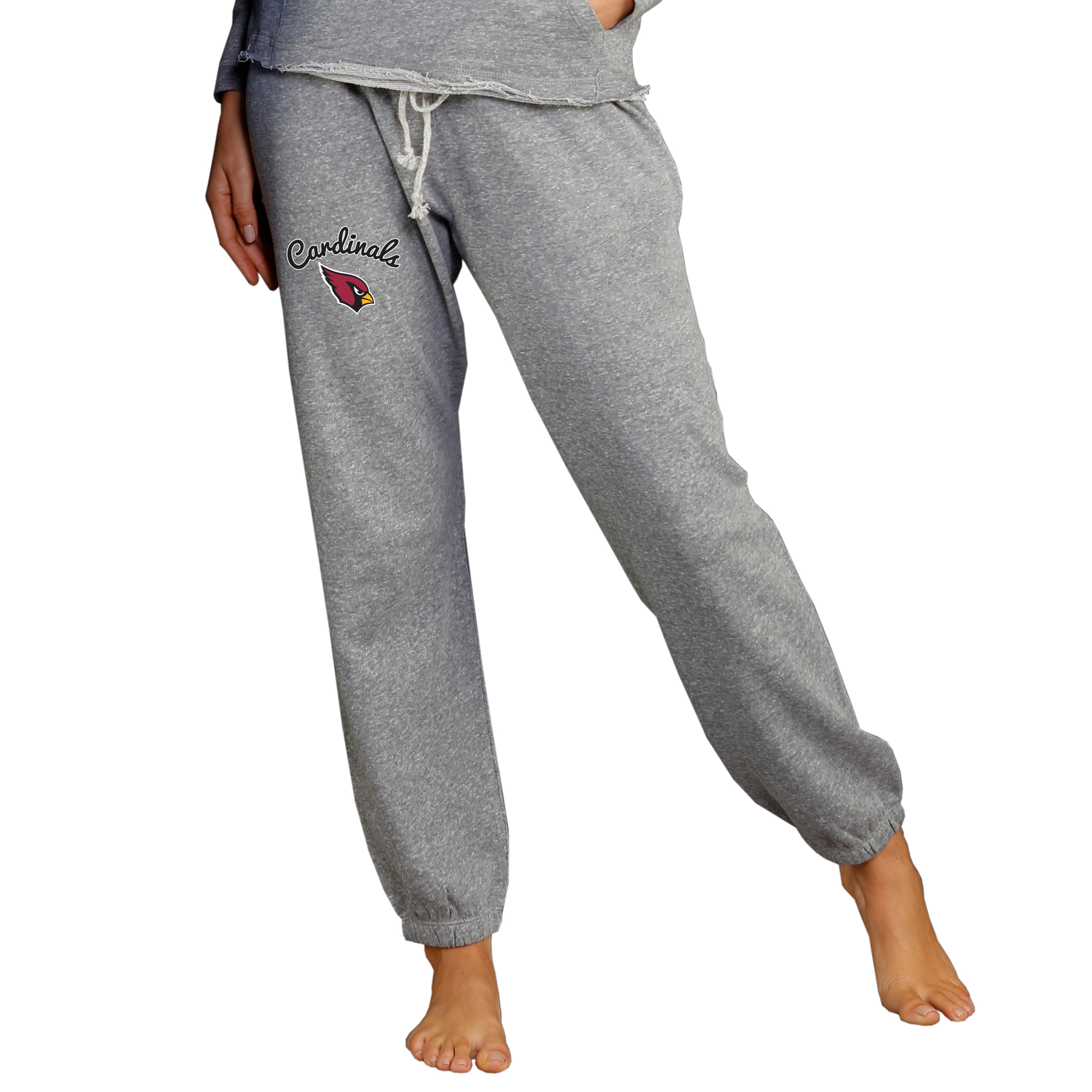 Football Fan Shop Officially Licensed Concepts Sport Ladies' Knit Jogger Pant-Cardinals - Gray/Grey