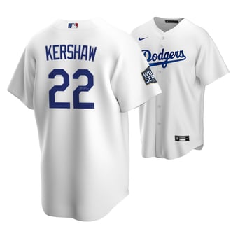 Clayton Kershaw Los Angeles Dodgers Autographed 2020 MLB World Series Champions Nike White Replica World Series Logo Jersey