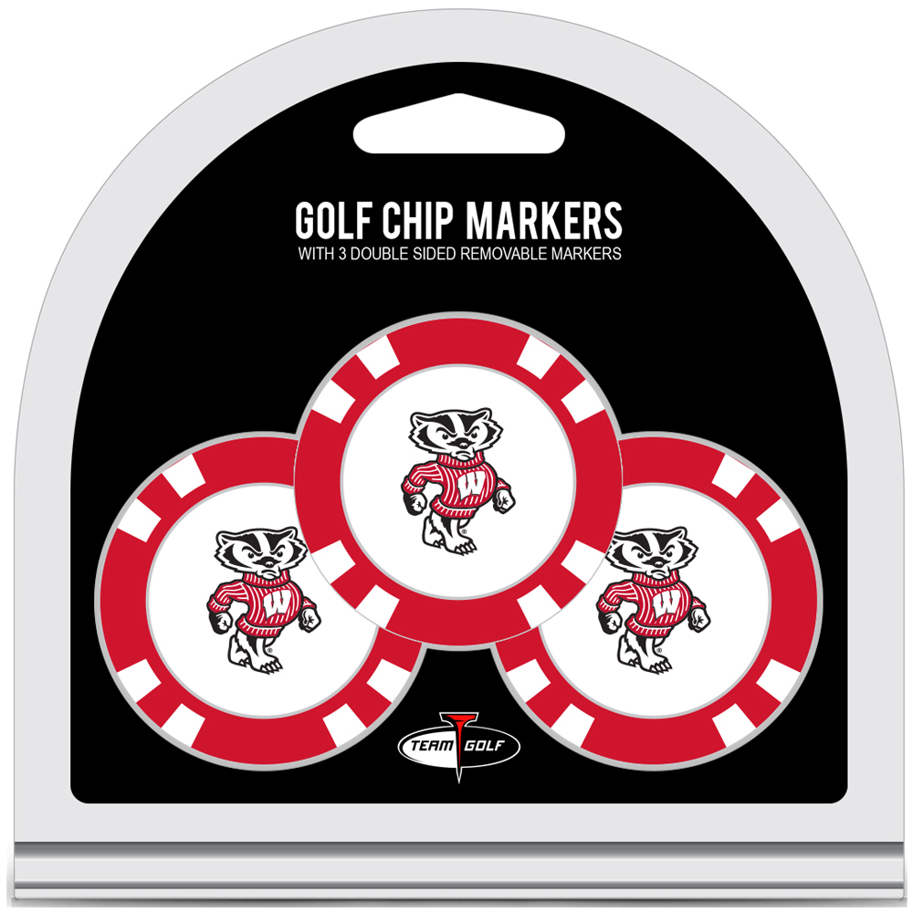 Wisconsin Badgers Golf Chip 3-Pack Set Wisconsin Badgers Golf Chip 3-Pack Set