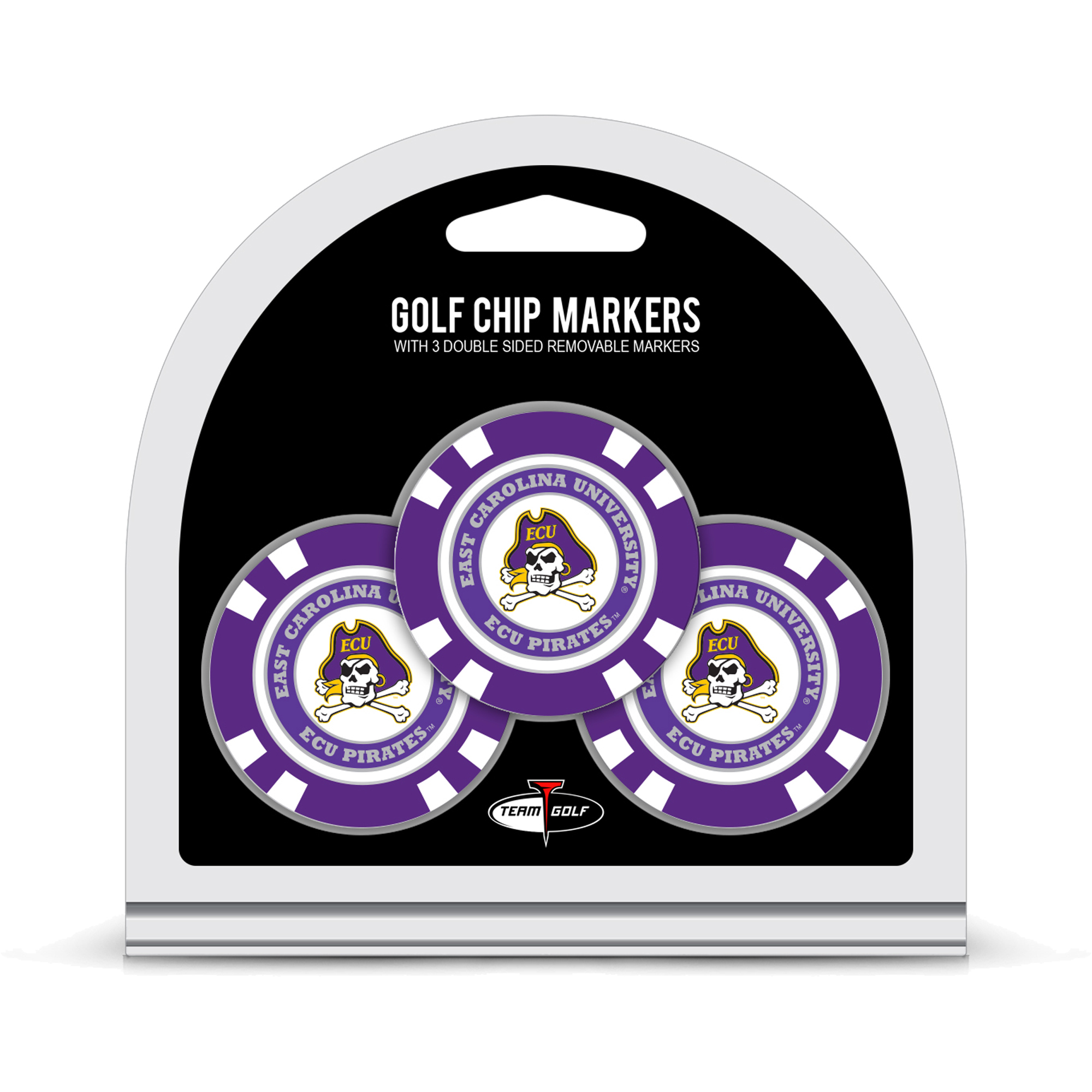 ECU Pirates Golf Chip 3-Pack Set ECU Pirates Golf Chip 3-Pack Set