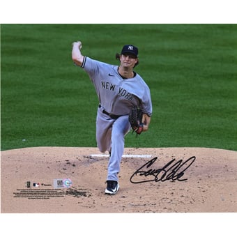 Gerrit Cole New York Yankees Autographed 8" x 10" Road Pitching Photograph
