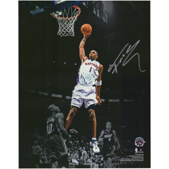 Tracy McGrady Toronto Raptors Autographed 11" x 14" Spotlight Dunk vs. Miami Heat Photograph