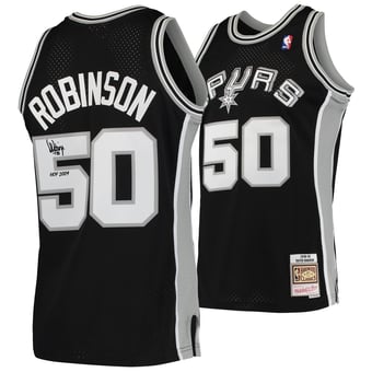 David Robinson San Antonio Spurs Autographed Black 1998 Mitchell & Ness Swingman Jersey with "HOF 09" Inscription