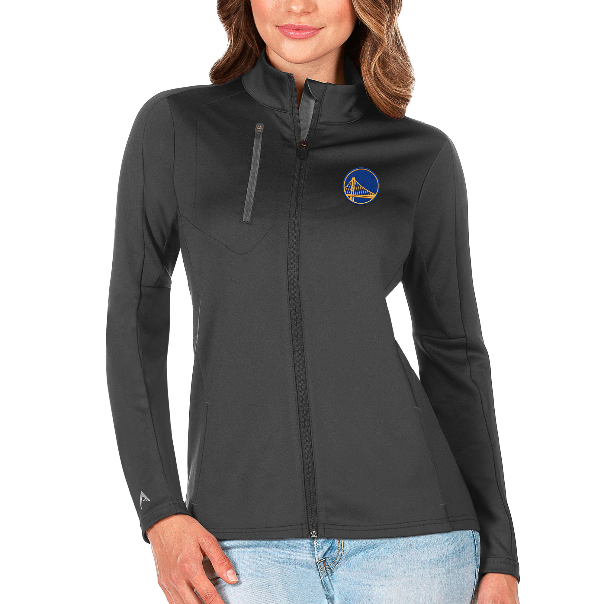 Women's Antigua Gray Golden State Warriors Generation Full-Zip Jacket