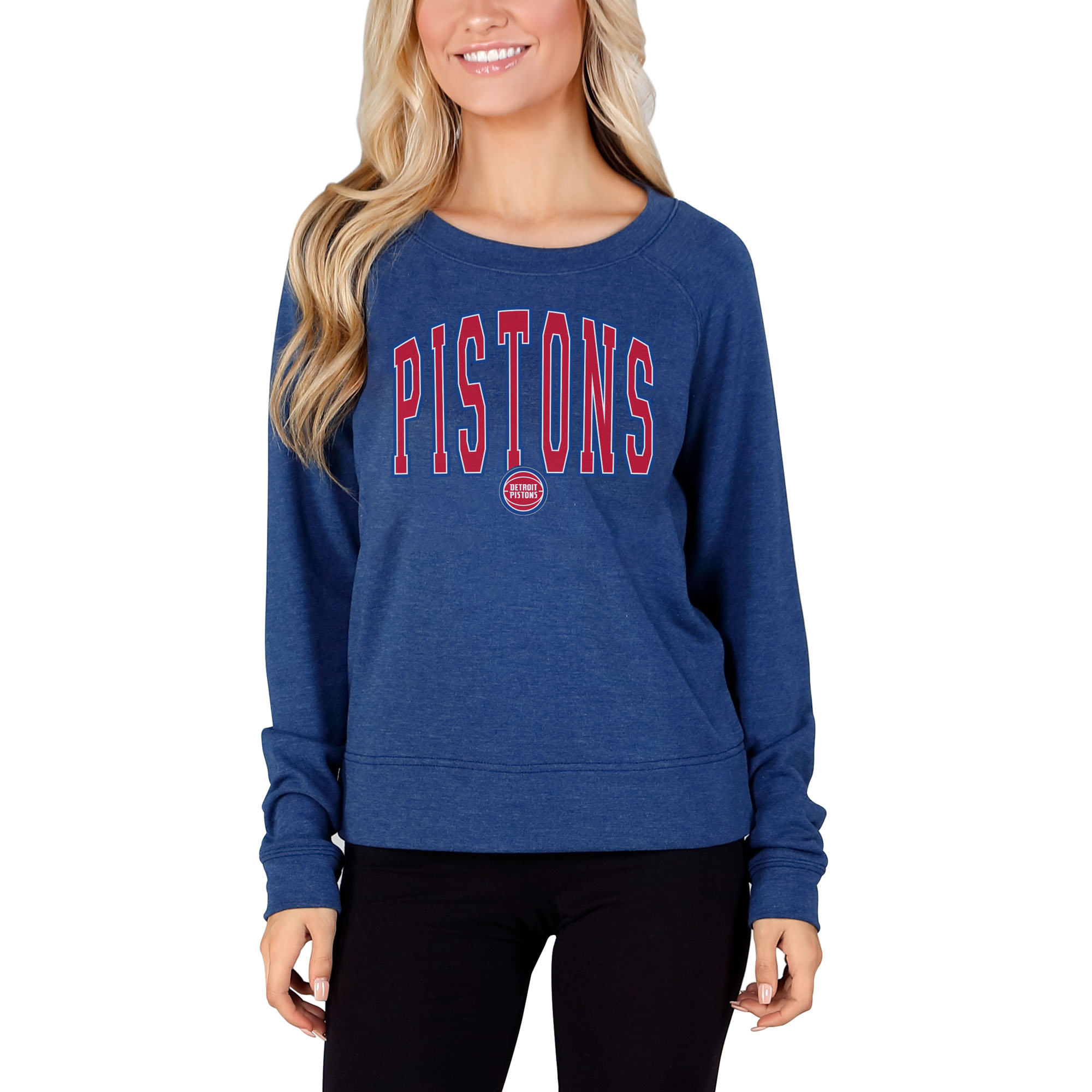 Women's Concepts Sport Royal Detroit Pistons Mainstream Terry Long Sleeve Top