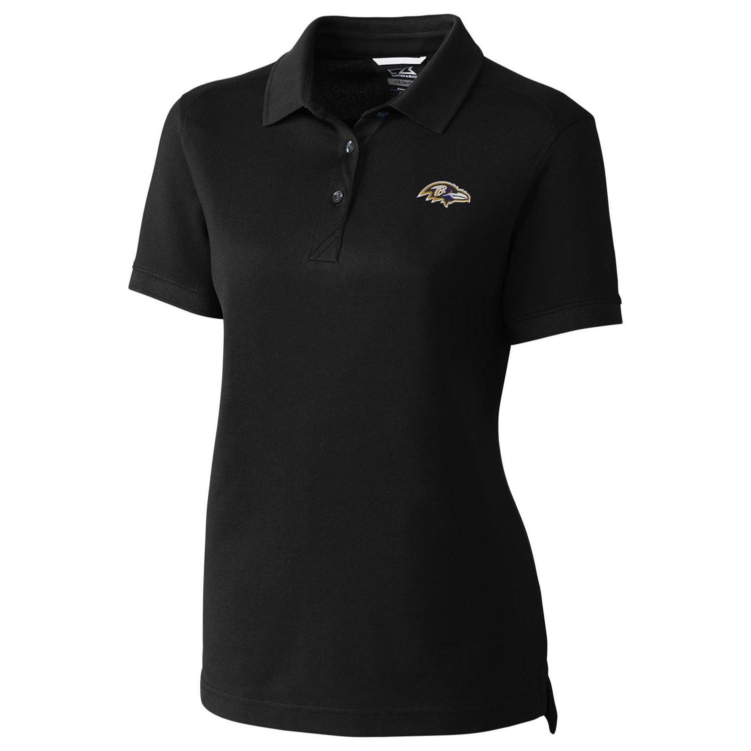 Women's Cutter & Buck Black Baltimore Ravens Advantage Polo