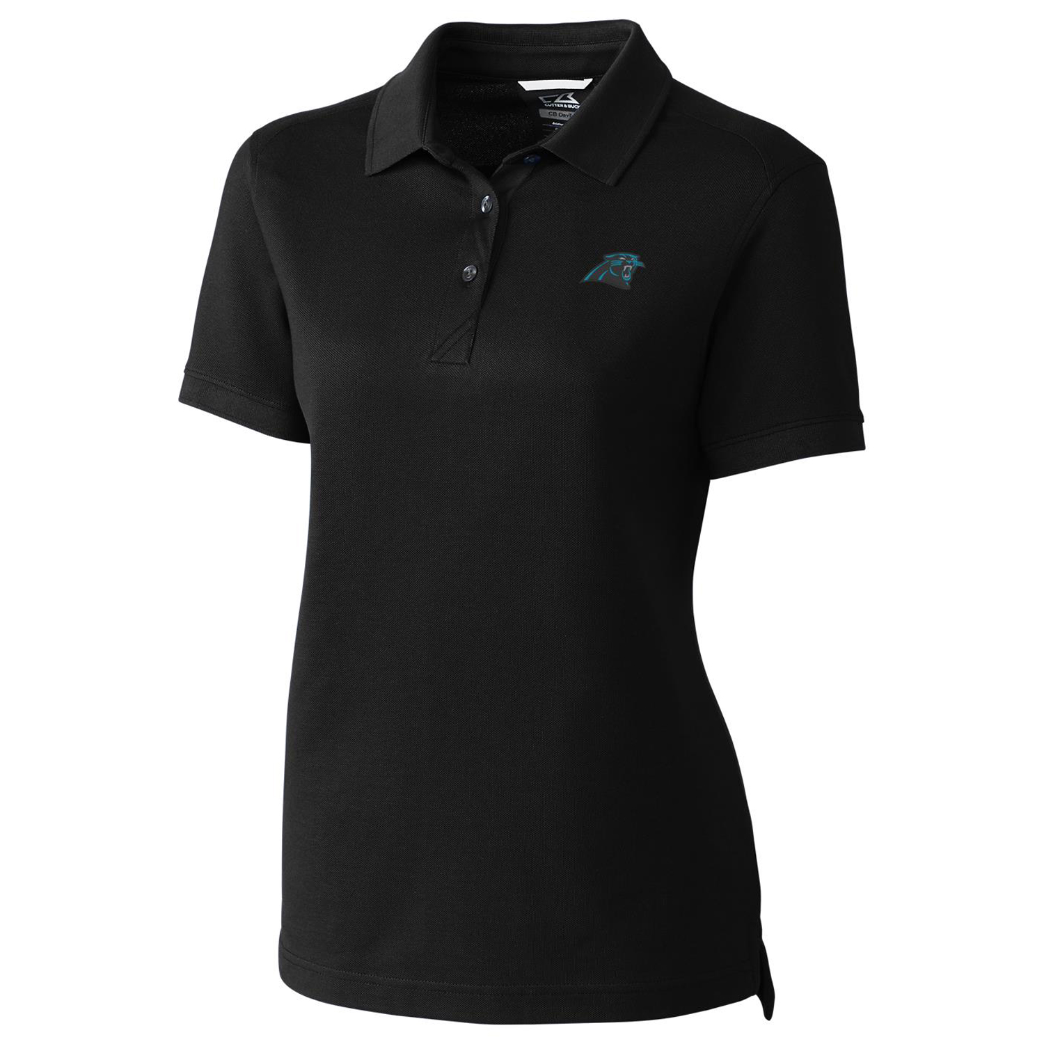 Women's Cutter & Buck Black Carolina Panthers Advantage Polo