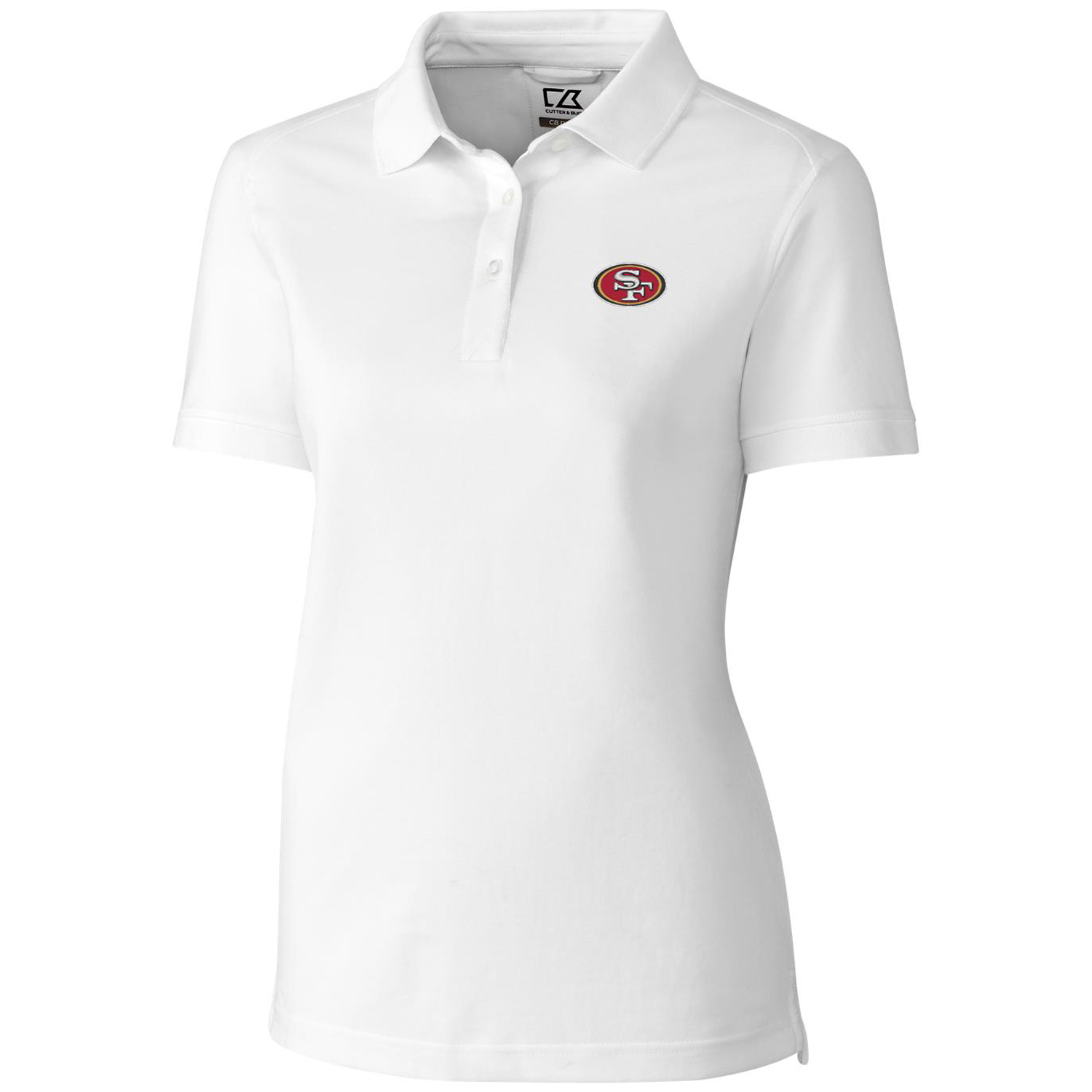 Women's Cutter & Buck White San Francisco 49ers Advantage Polo