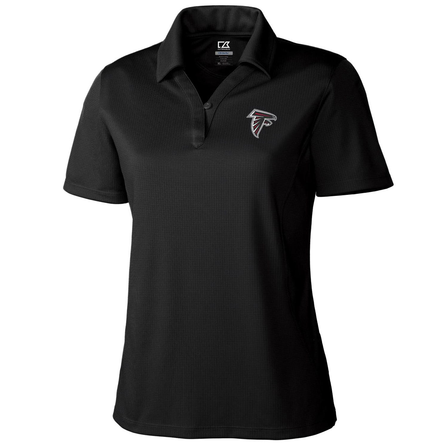 Women's Cutter & Buck Black Atlanta Falcons DryTec Genre Polo