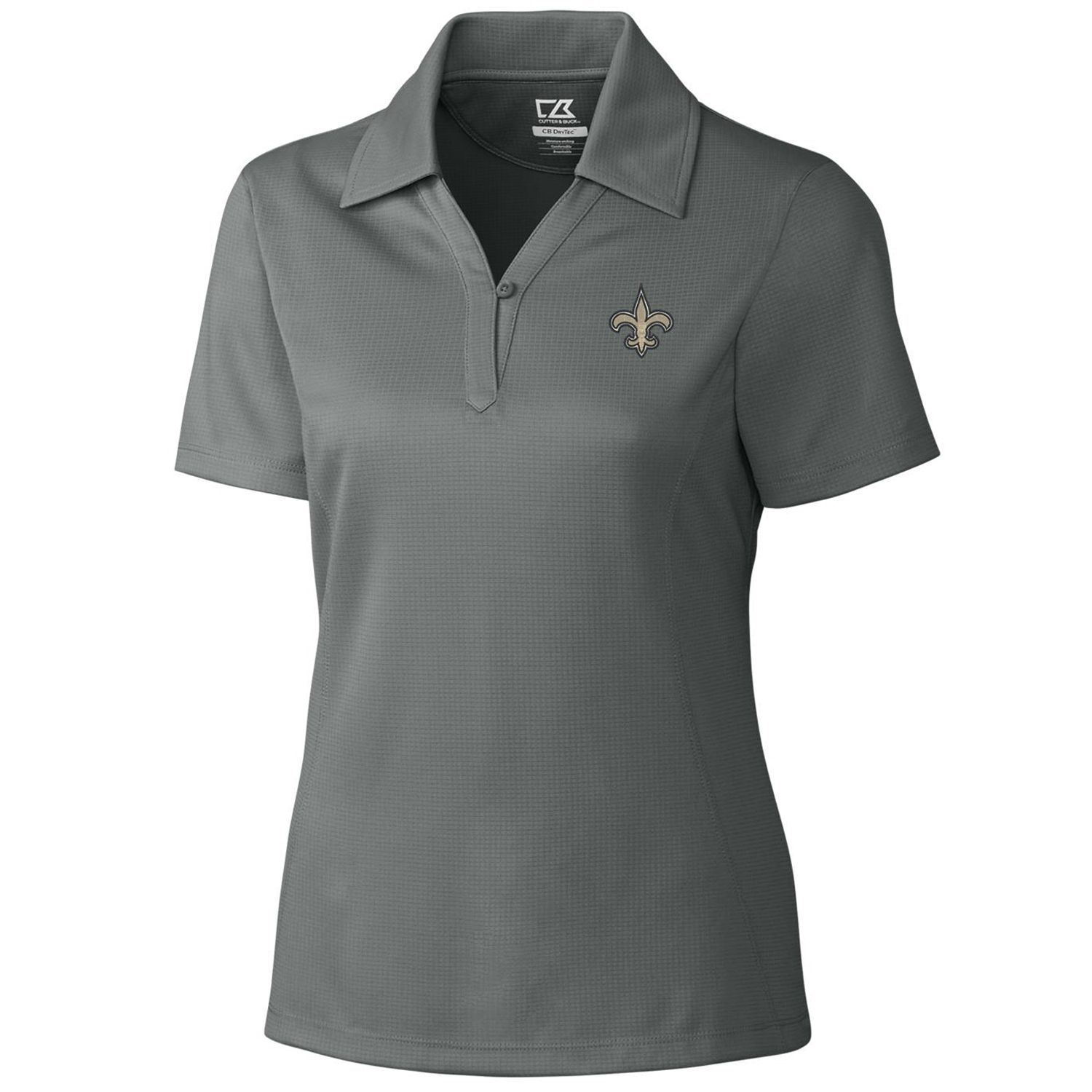 Women's Cutter & Buck Gray New Orleans Saints DryTec Genre Polo