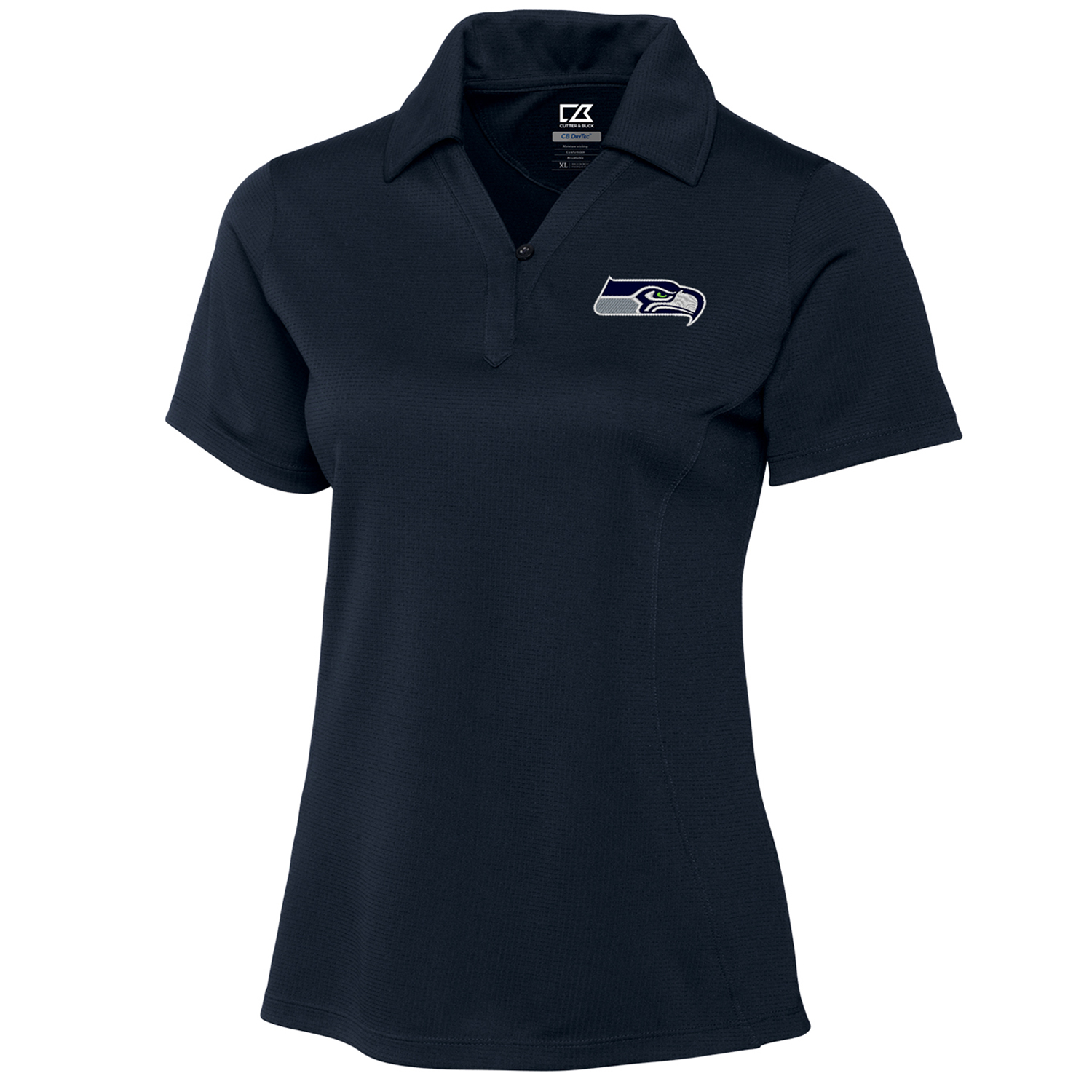 Women's Cutter & Buck College Navy Seattle Seahawks DryTec Genre Polo