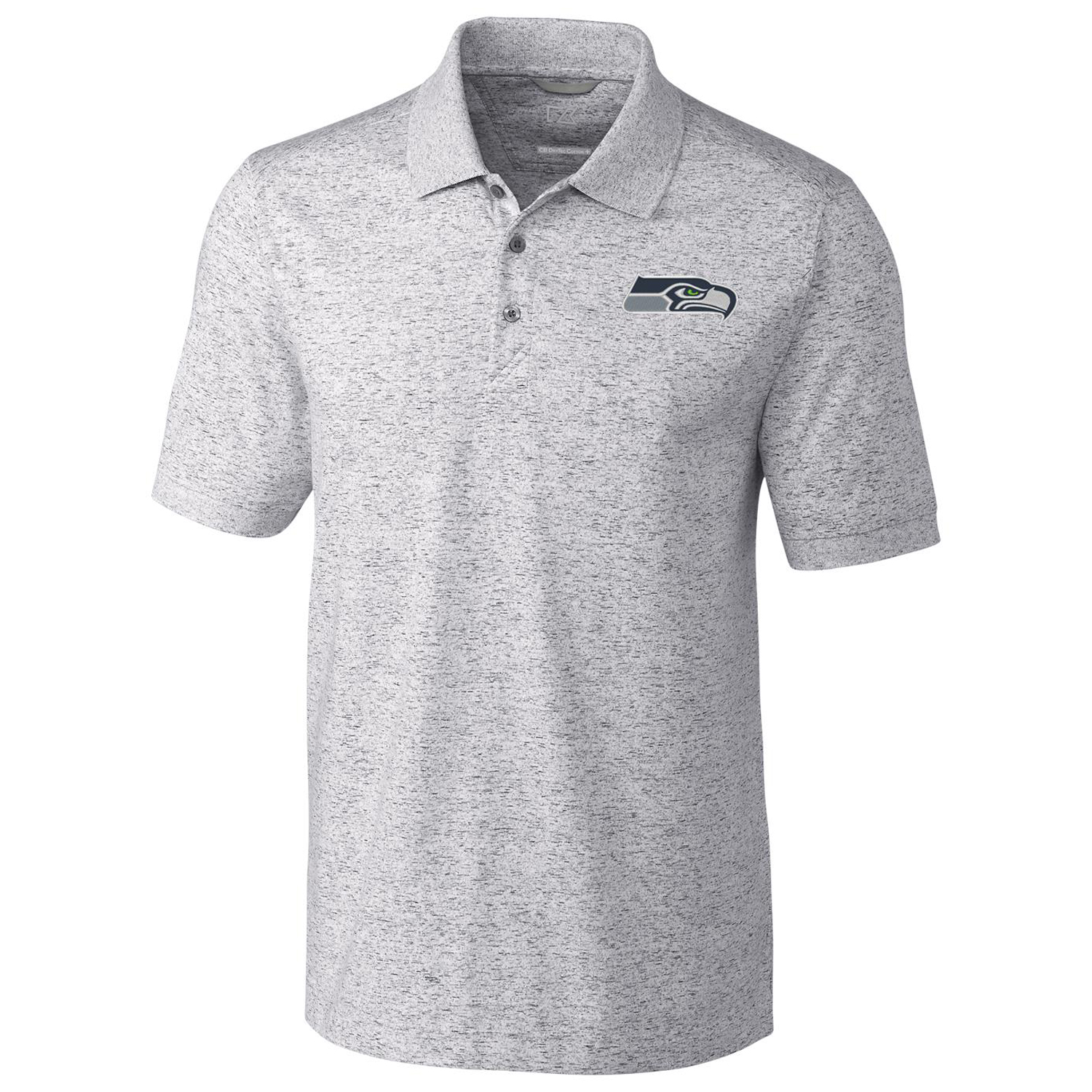 Men's Cutter & Buck Gray Seattle Seahawks Big & Tall Advantage Space Dye Polo