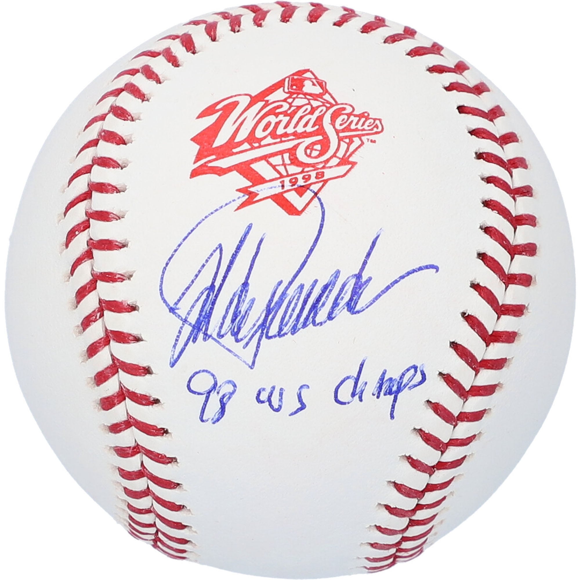 Jorge Posada New York Yankees Autographed 1998 World Series Logo Baseball with "98 WS Champs" Inscription