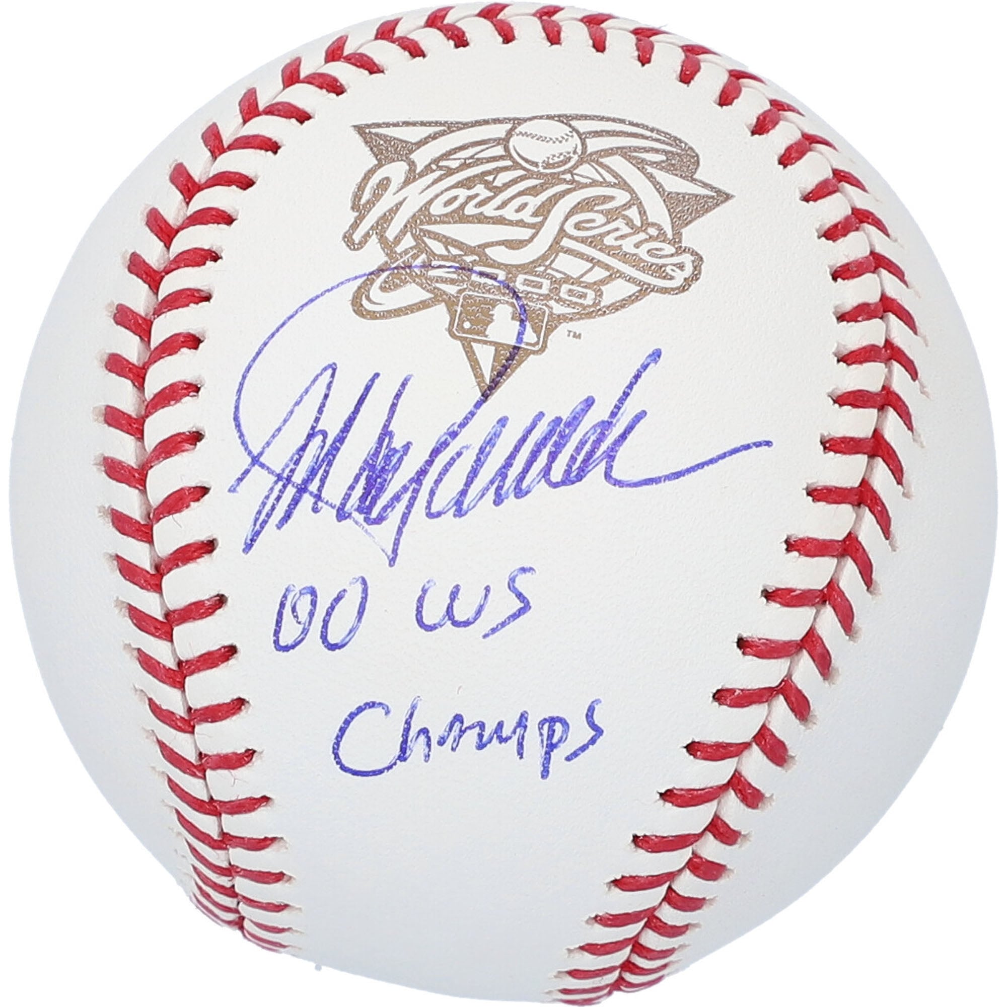 Jorge Posada New York Yankees Autographed 2000 World Series Logo Baseball with "00 WS Champs" Inscription