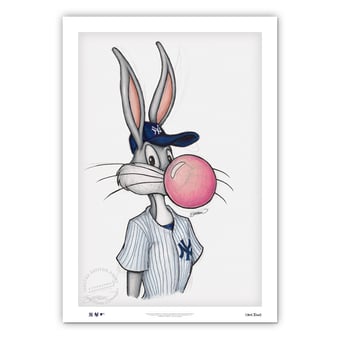 New York Yankees 14'' x 20'' Baseball Bugs Limited Edition Fine Art Print