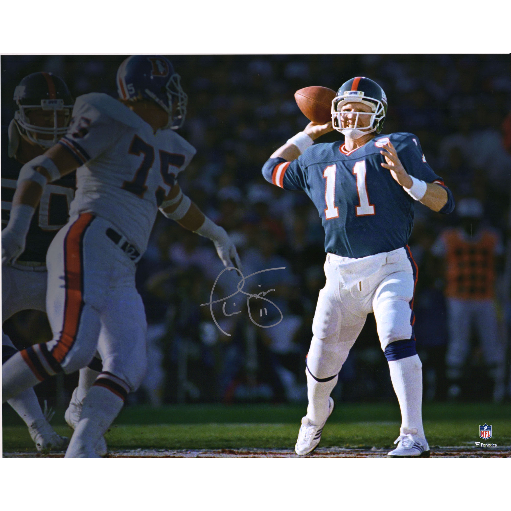 Phil Simms New York Giants Autographed 16" x 20" Super Bowl XXI vs. Broncos Photograph