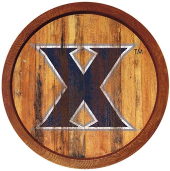 Xavier Musketeers 21'' x 21'' Weathered Faux Barrel Top Sign