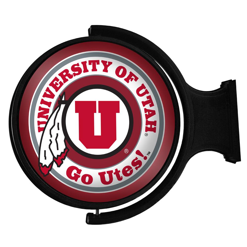 Utah Utes 23'' x 21'' Team Illuminated Rotating Wall Sign