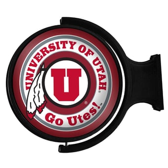 Utah Utes 23'' x 21'' Team Illuminated Rotating Wall Sign
