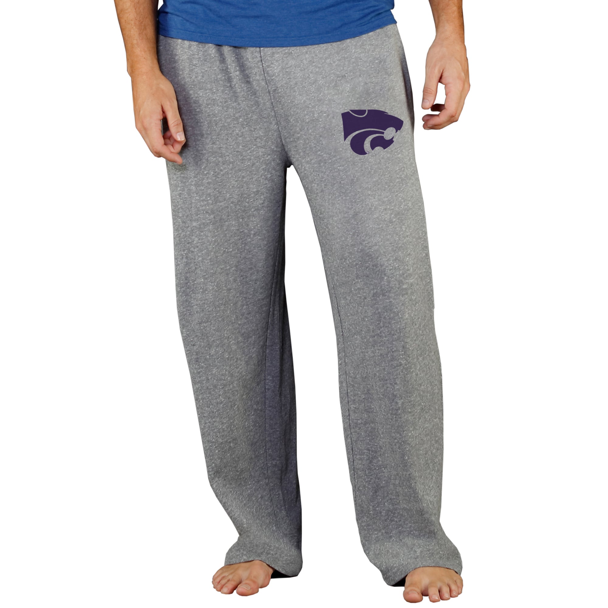 Men's Concepts Sport Gray Kansas State Wildcats Mainstream Terry Pants