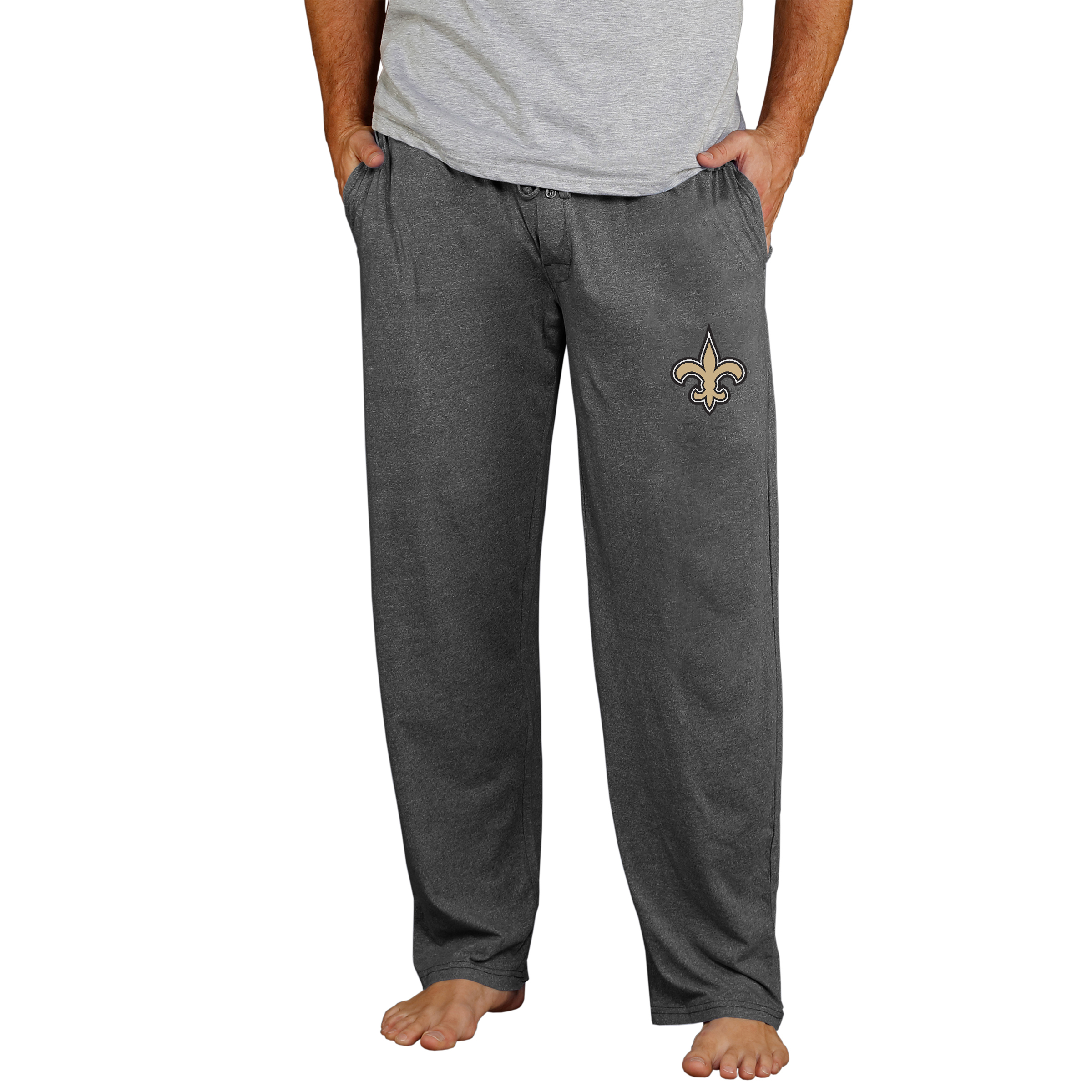 Football Fan Shop Officially Licensed NFL Men's Knit Pant by Concept Sports - Saints - Gray/Grey