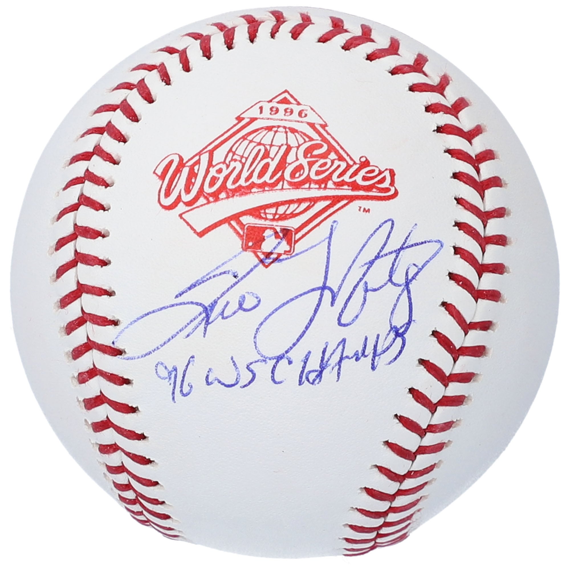 Tino Martinez New York Yankees Autographed 1996 World Series Logo Baseball with "96 WS Champs" Inscription