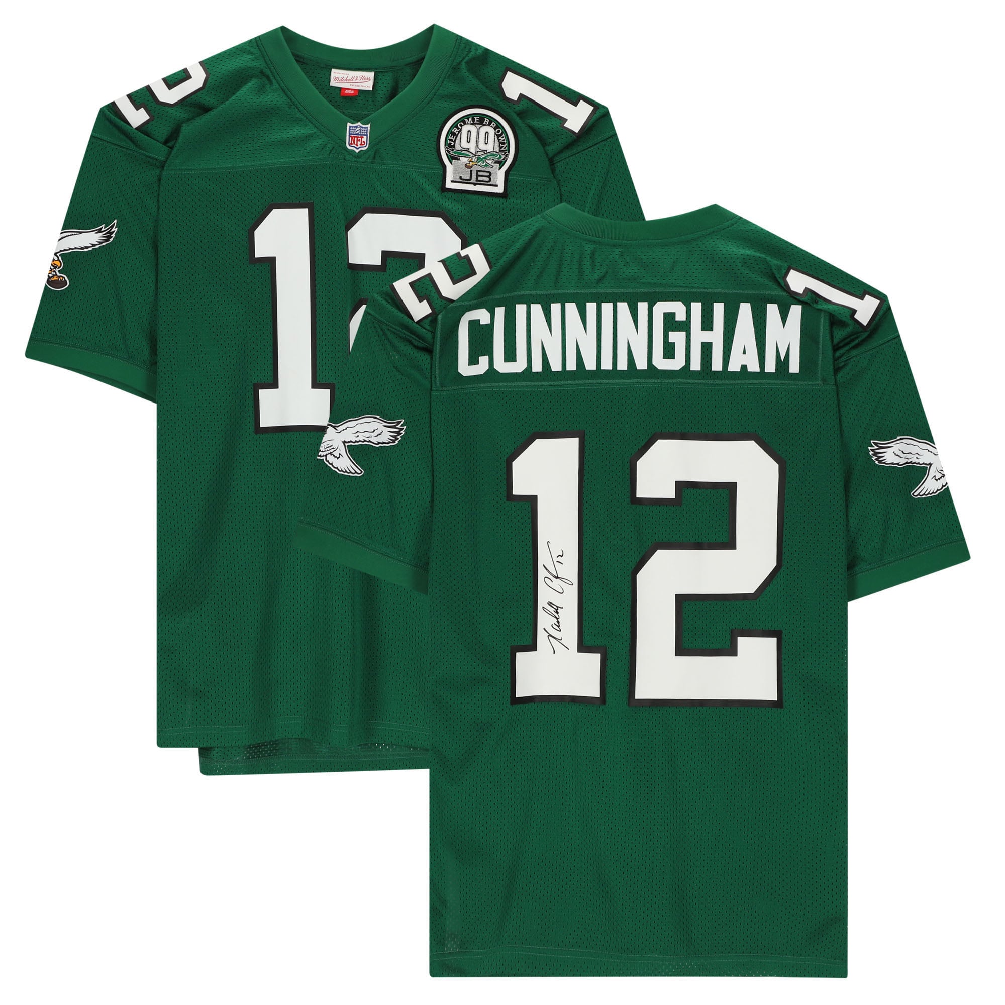 Randall Cunningham Philadelphia Eagles Autographed Green Mitchell & Ness Authentic Jersey