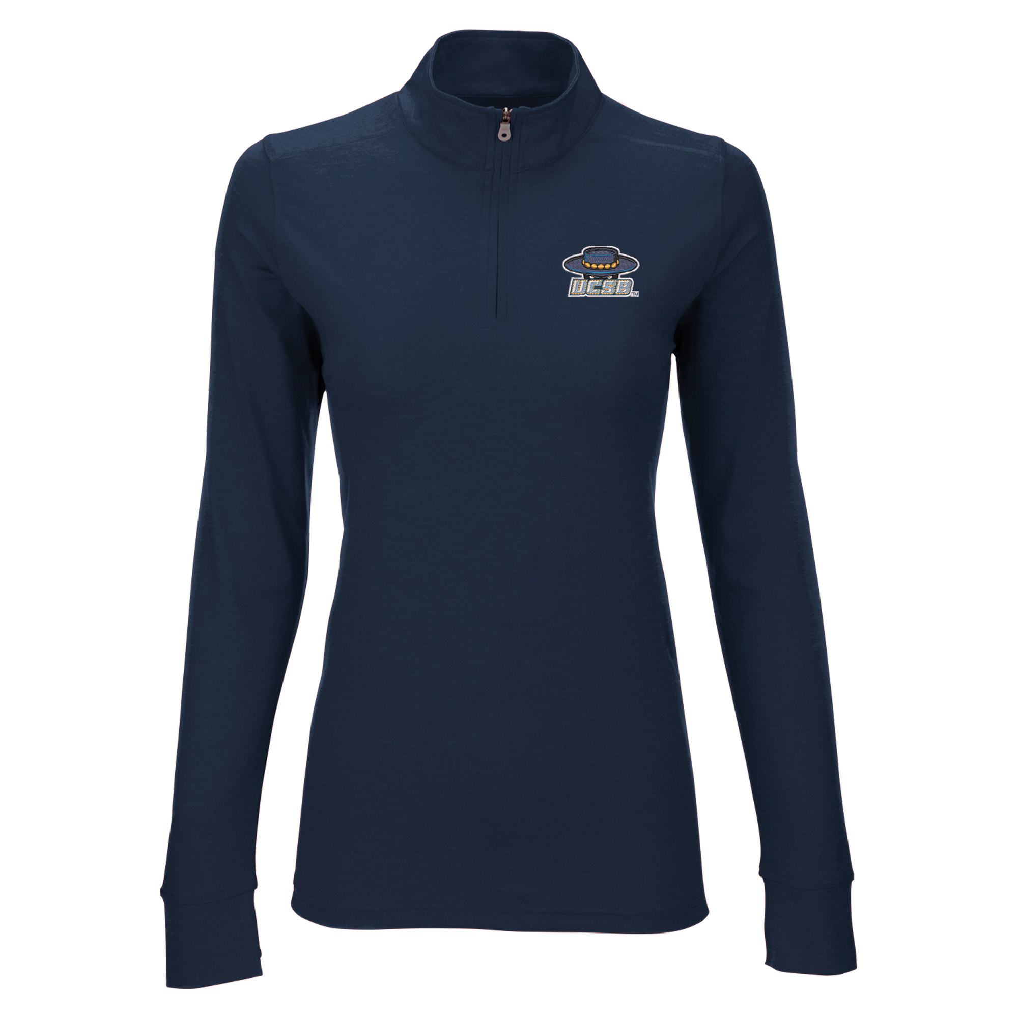 Women’s Navy UC Santa Barbara Gauchos Vansport Zen Quarter-Zip Pullover Jacket