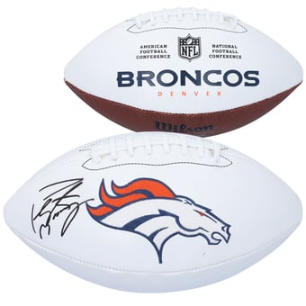 Peyton Manning Denver Broncos Autographed Wilson White Panel Football