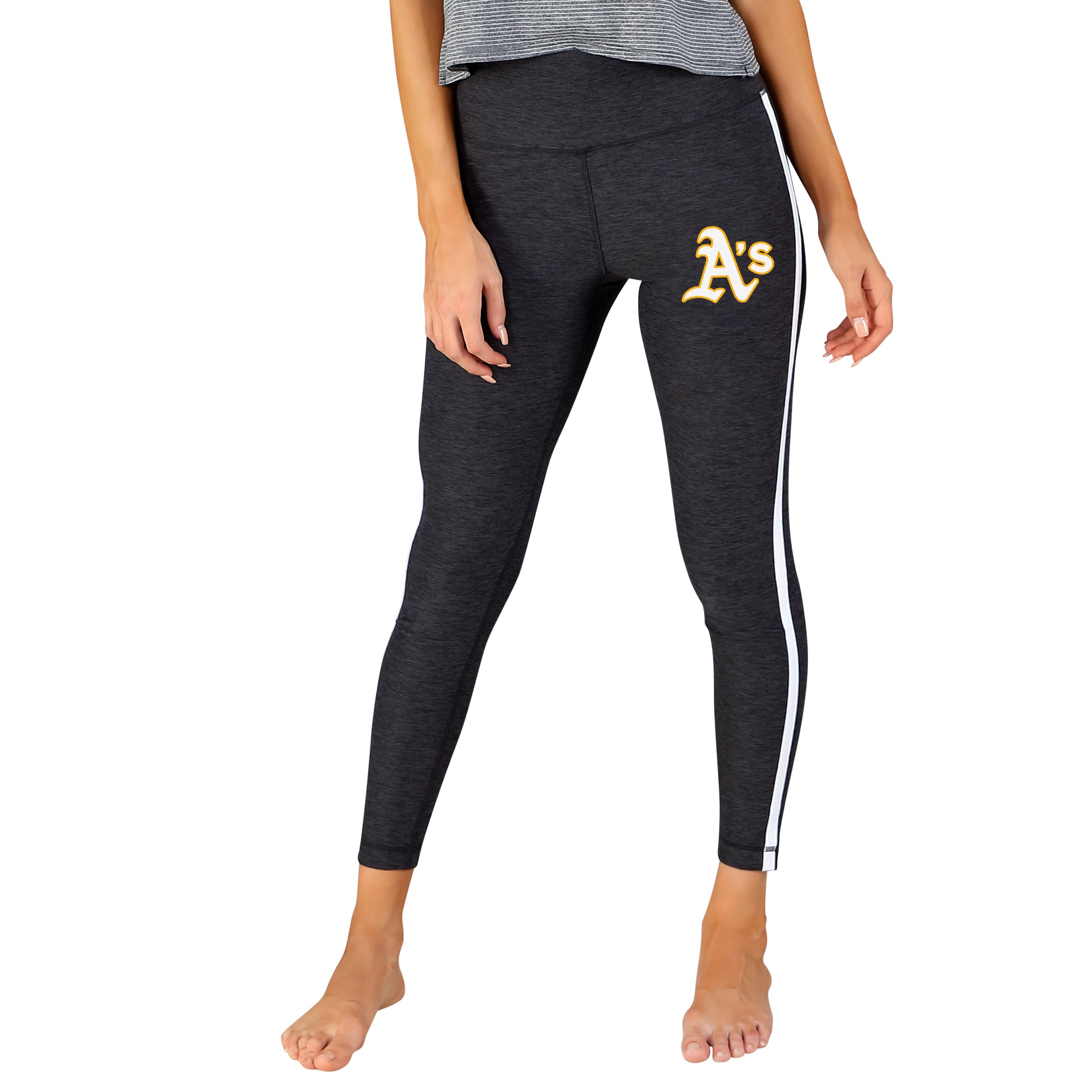 Women's Charcoal/White Centerline Knit Leggings, 25% Off