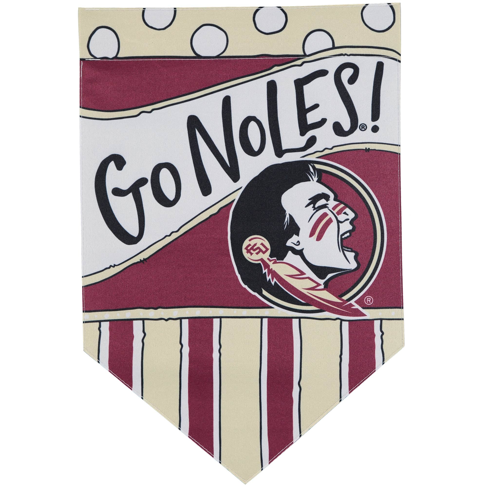 Florida State Seminoles 12'' x 18'' Dots & Stripes Double-Sided Flag