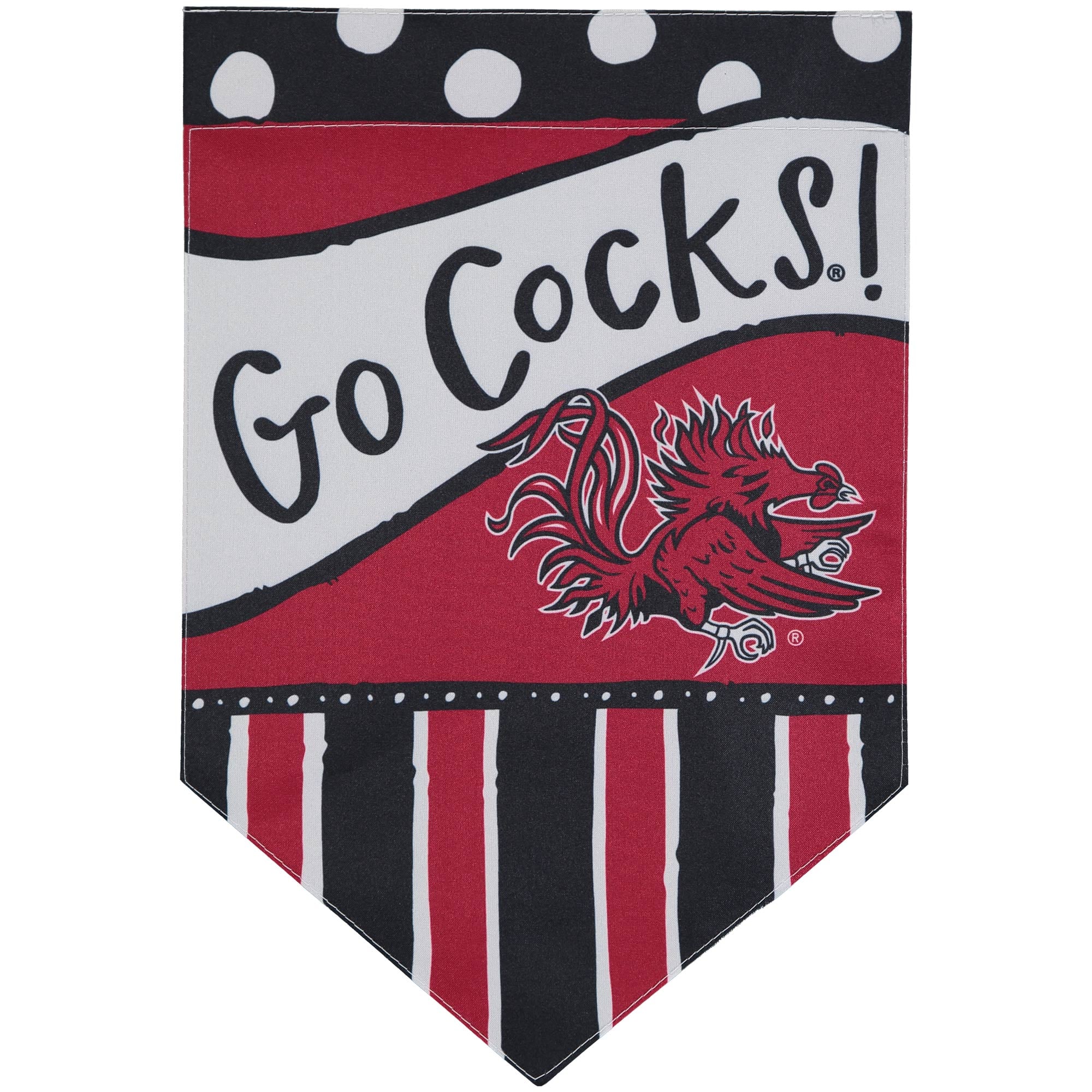 South Carolina Gamecocks 12'' x 18'' Dots & Stripes Double-Sided Flag