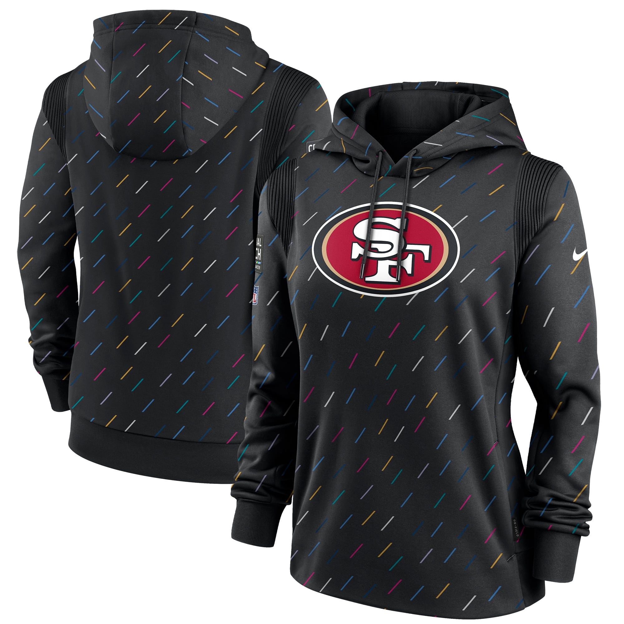 Women's Nike Anthracite San Francisco 49ers NFL Crucial Catch Therma Pullover Hoodie