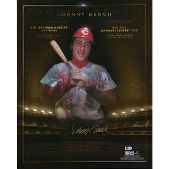Johnny Bench Cincinnati Reds Autographed 16" x 20" Golden Years Photograph