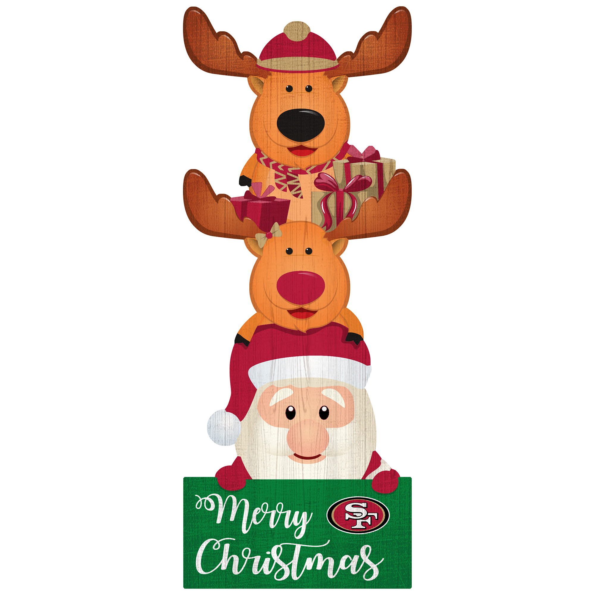 San Francisco 49ers 31'' Santa Stack Leaner