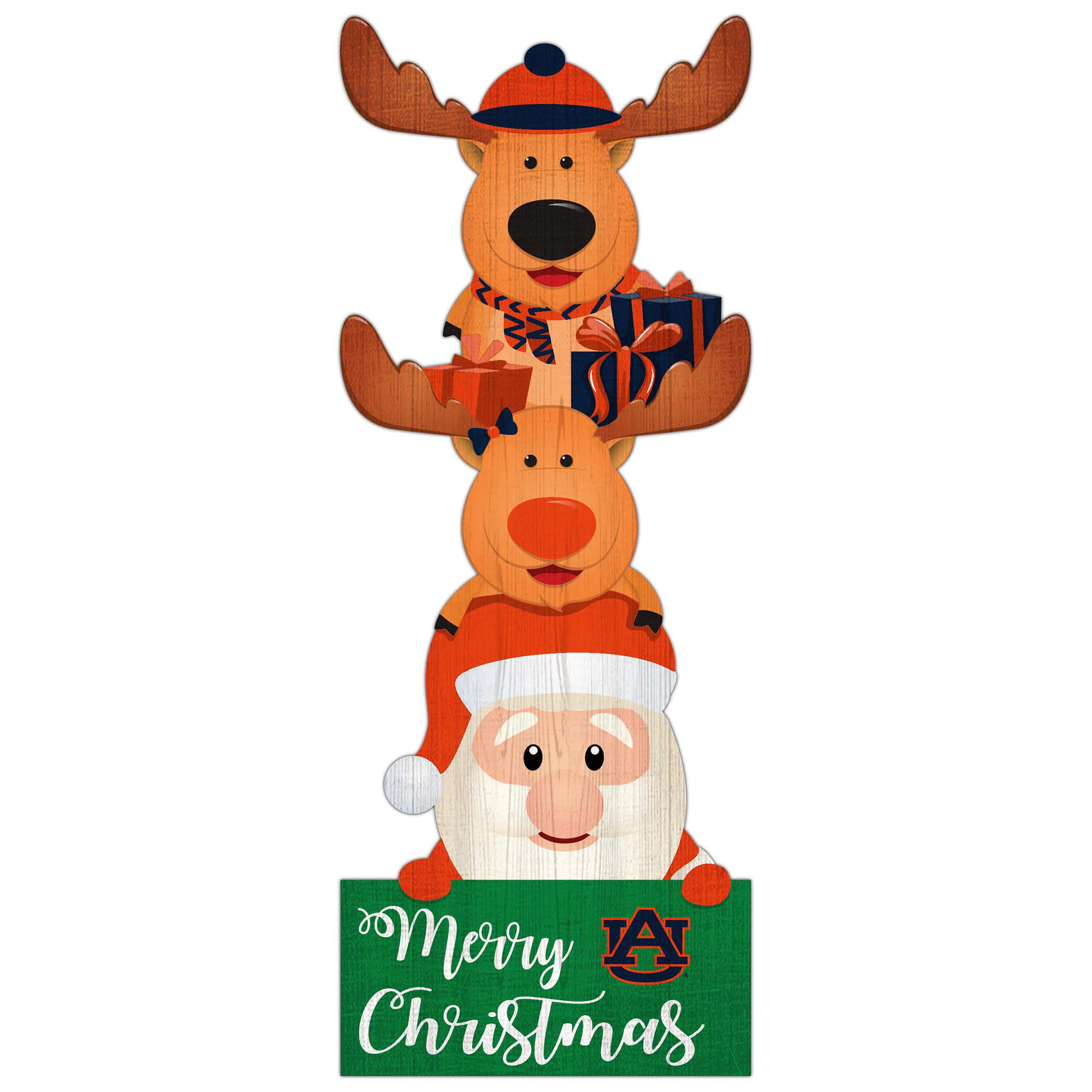 Auburn Tigers 31'' Santa Stack Leaner
