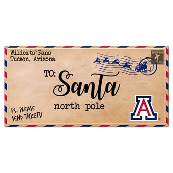 Arizona Wildcats 6'' x 12'' Letter to Santa Sign