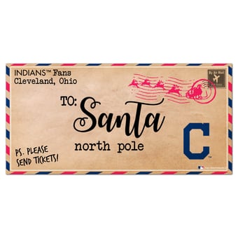 Cleveland Indians 6'' x 12'' Letter to Santa Sign