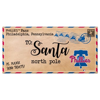 Philadelphia Phillies 6'' x 12'' Letter to Santa Sign