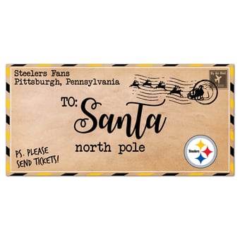 Pittsburgh Steelers 6'' x 12'' Letter to Santa Sign