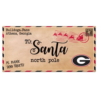 Georgia Bulldogs 6'' x 12'' Letter to Santa Sign