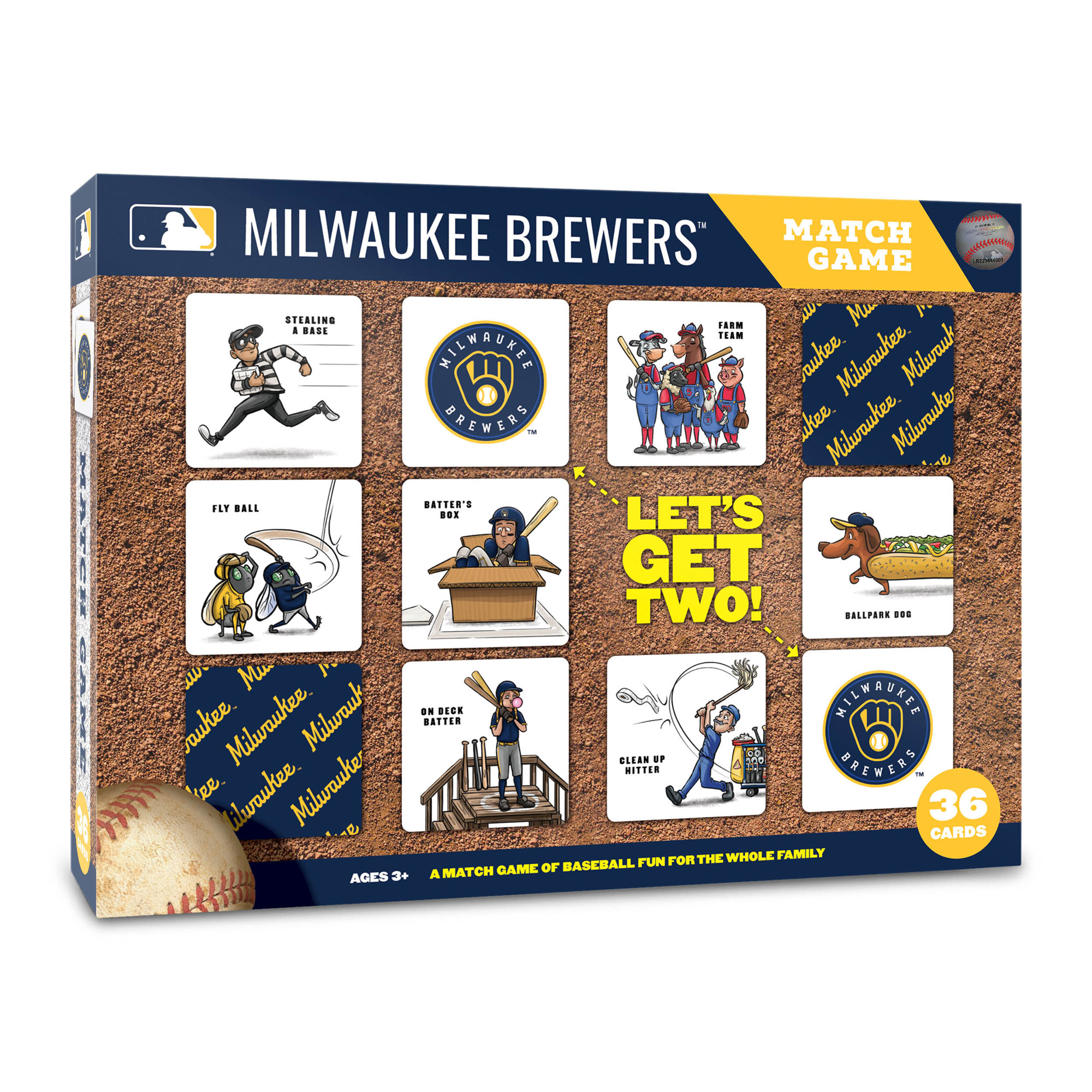 Fanpoint Milwaukee Brewers Licensed Memory Match Game Fanpoint Milwaukee Brewers Licensed Memory Match Game