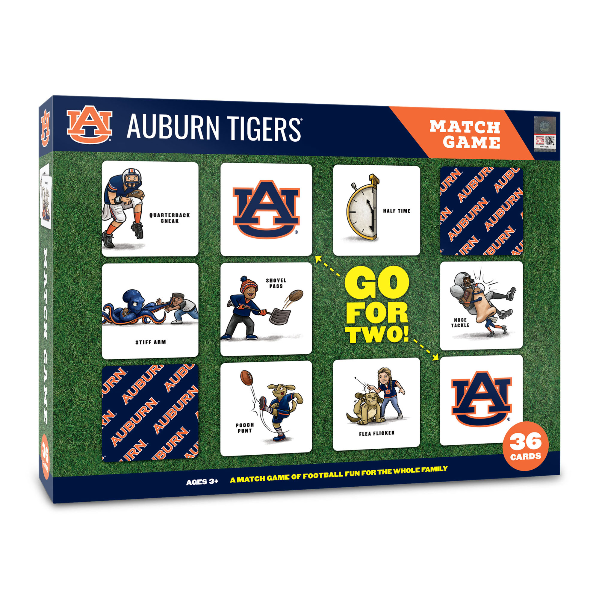 Fanpoint Auburn Tigers Licensed Memory Match Game