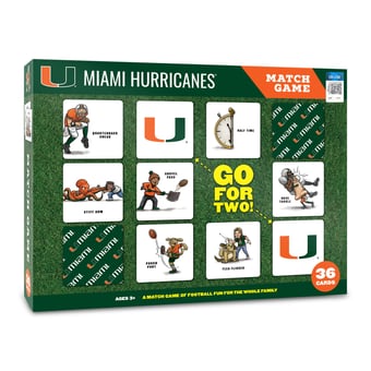 Fanpoint Miami Hurricanes Licensed Memory Match Game