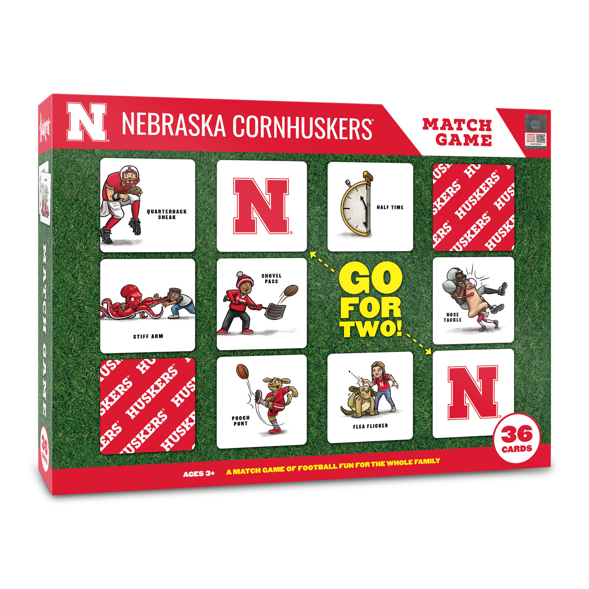 Fanpoint Nebraska Huskers Licensed Memory Match Game